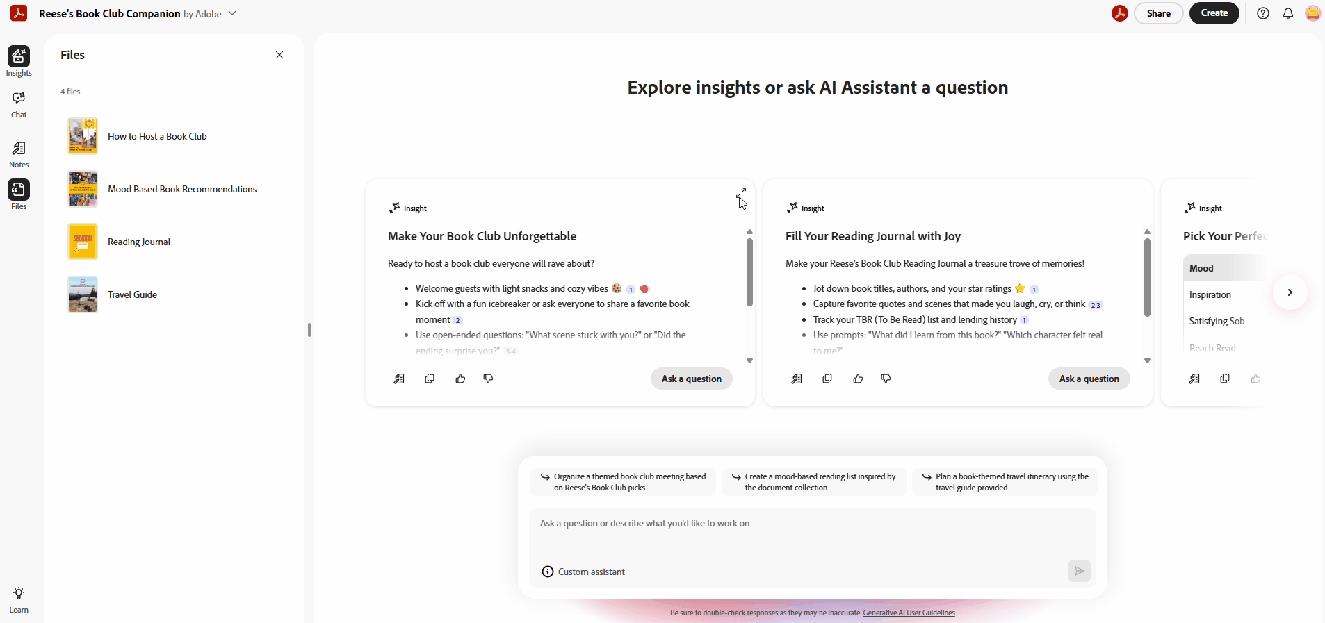 Adobe’s PDF Spaces offer collaborative AI insights and chat.